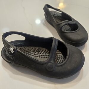 CROCS Kids Black Mary Jane Sandals SIZE 5